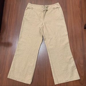 Isaac Mizrahi Tan straight leg trousers size 16